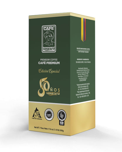 CAFÉ ESPECIAL 50 AÑOS COOCENTRAL 500g