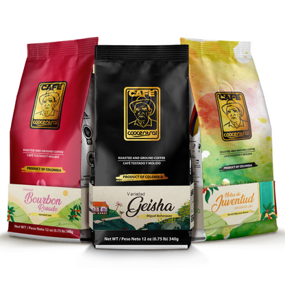 TRILOGIA DE EXÓTICOS DE CAFES 340gr